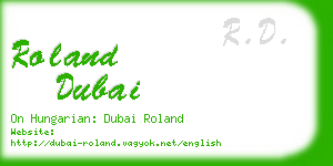 roland dubai business card